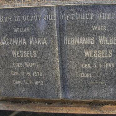 WESSELS Hermanus Wilhelmus 1868- &amp; Jacomina Maria KAPP 1870-1943
