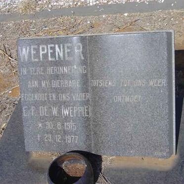 WEPENER E.F. de W 1915-1977