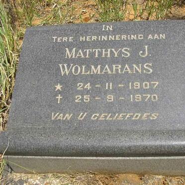 WOLMARANS Matthys J. 1907-1970