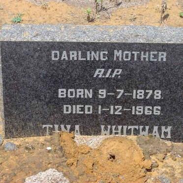 WHITWAM Tina 1878-1966