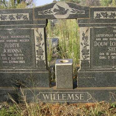 WILLEMSE Douw Lodewicus 1885-1960 &amp; Judith Johanna VAN ROOYEN 1886-1969