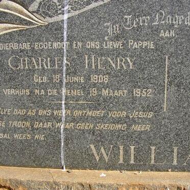 WILLIAMS Charles Henry 1908-1952