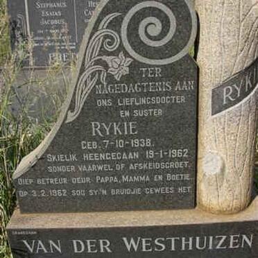 WESTHUIZEN Rykie, van der 1938-1962