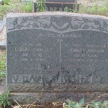 WESTHUIZEN Egbert Johannes, v.d. 1894-1964 &amp; Hermina Johanna VAN NIEKERK