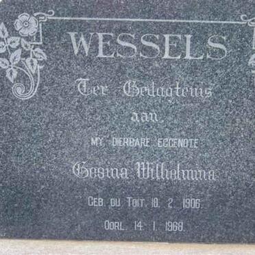 WESSELS Gesina Wilhelmina nee du TOIT 1906-1968