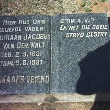 WALT Adriaan Jacobus, van der 1851-1927