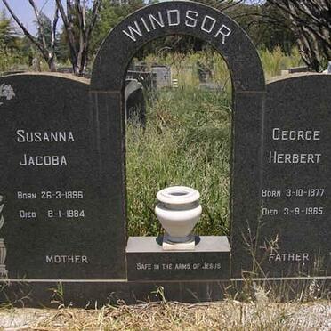 WINDSOR George Herbert 1877-1965 &amp; Susanna Jacoba 1896-1984