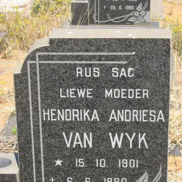 WYK Hendrika Andriesa, van 1901-1980