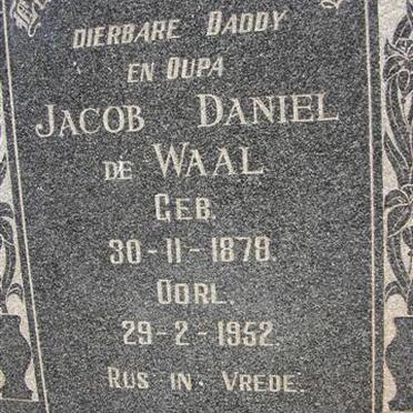 WAAL Jacob Daniel, de 1879-1952