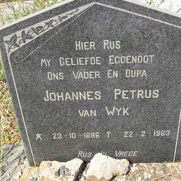 WYK Johannes Petrus, van 1896-1963