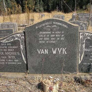 WYK Dirk Andries, van 1888-1949 &amp; Martha Magdalena OOSTHUIZEN 1888-1965