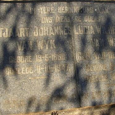 WYK Tjaart Johannes, van 1888-1947 &amp; Lucia Wilhelmina VAN DER WALT 1889-1950