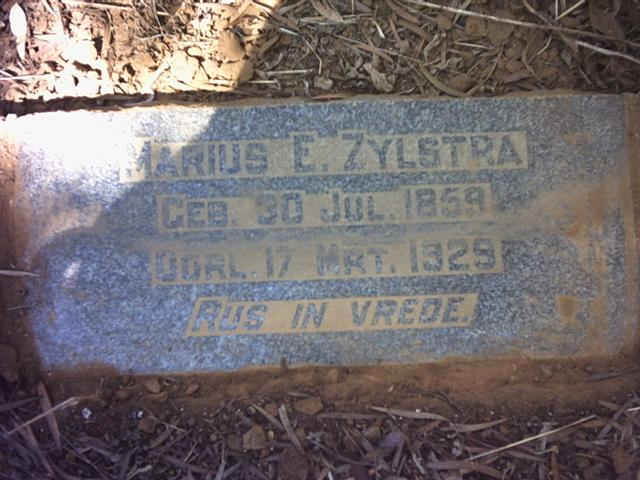 ZYLSTRA Marius E. 1859-1929