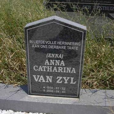 ZYL  Anna Catharina, van 1914-2006