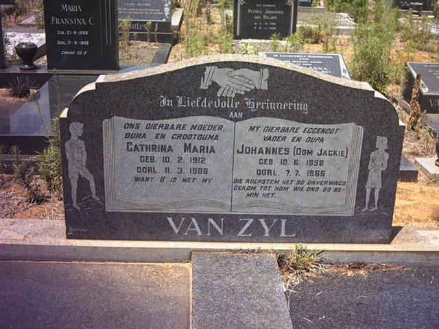 ZYL Johannes, van 1898-1966 &amp; Catharina Maria 1912-1969