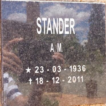STANDER A.M. 1936-2011