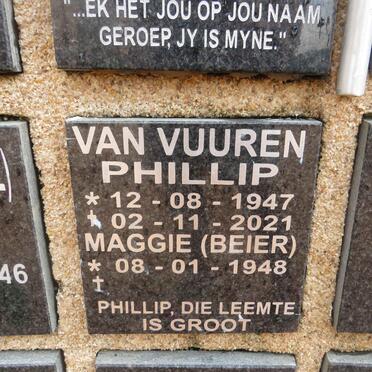 VUUREN Phillip, van 1947-2021 &amp; Maggie BEIER 1948-