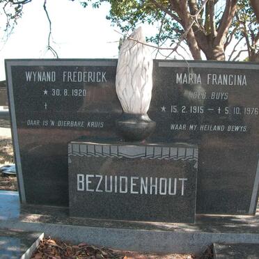 BEZUIDENHOUT Wynand Frederick 1920- &amp; Maria Francina BUYS 1915-1976