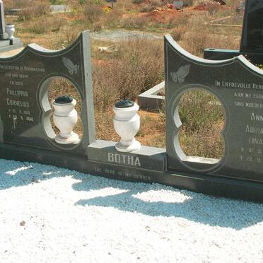 BOTHA Phillippus Cornelius 1918-2010 &amp; Anna Adriana 1923-1998