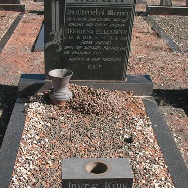 HEATH Henriena Elizabeth nee AUSTIN 1878-1974 :: KIRK Joyce BLACKALLER 1914-1995