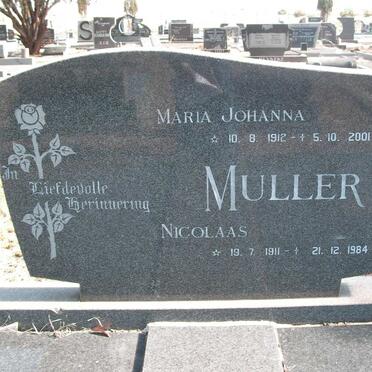 MULLER Nicolaas 1911-1984 &amp; Maria Johanna 1912-2001