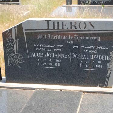 THERON Jacob Johannes 1905-1981 &amp; Jacoba Elizabeth 1911-2004