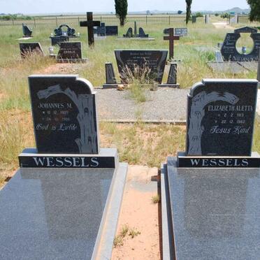 WESSELS Johannes M. 1909-1986 &amp; Elizabeth Aletta 1913-1982