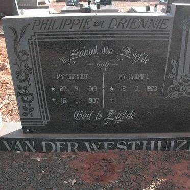 WESTHUIZEN Philippie, van der 1919-1987 &amp; Driennie 1923-