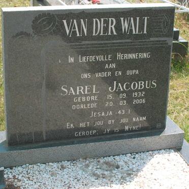 WALT Sarel Jacobus, van der 1932-2006