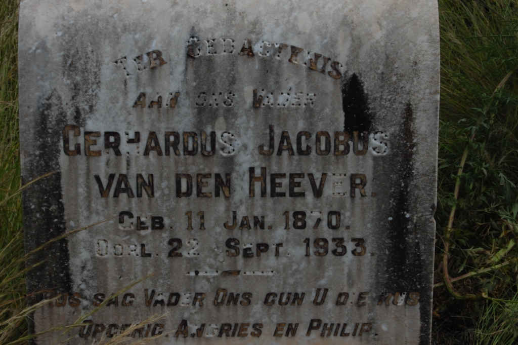 HEEVER Gerhardus Jacobus, van den 1870-1933