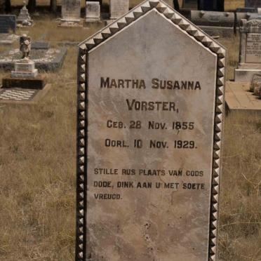 VORSTER Martha Susanna 1855-1929