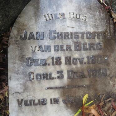 BERG Jan Christoffel, van der 1907-1919