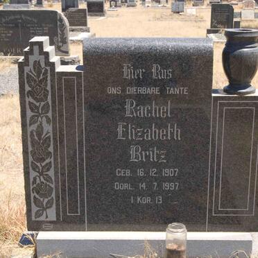 BRITZ Rachel Elizabeth 1907-1997