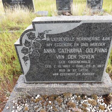 HOVEN Anna Catarina Dolphina, van der nee GROENEWALD 1867-1917