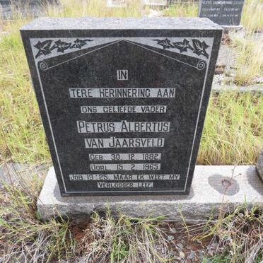 JAARSVELD Petrus Albertus, van 1882-1965