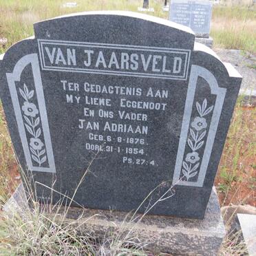 JAARSVELD Jan Adriaan, van 1876-1954