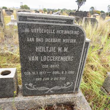 LOGGERENBERG Heiltjie M.M., van nee BRITZ 1877-1960