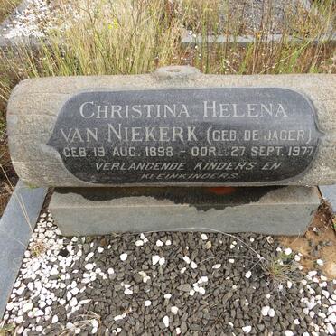 NIEKERK Christina Helena, van nee DE JAGER 1898-1977