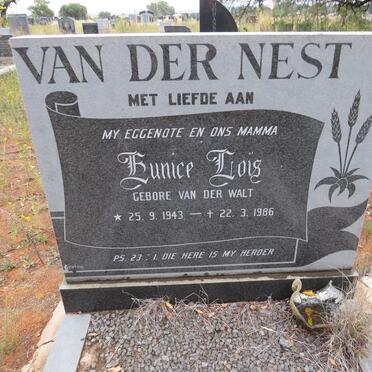NEST Eunice Lois, van der nee VAN DER WALT 1943-1986