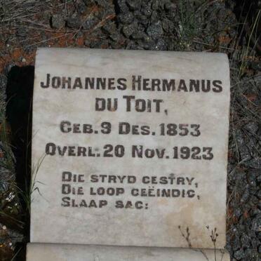 TOIT Johannes Hermanus, du 1853-1923 & Rachel Sophia KOCK formerly DU TOIT nee BOTHA 1872-1953 _2