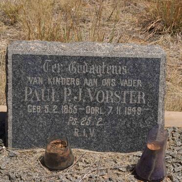 VORSTER Paul P.J. 1855-1949
