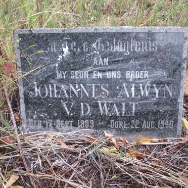 WALT Johannes Alwyn, v.d. 1909-1940