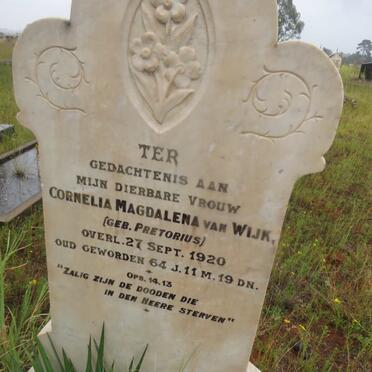 WIJK Cornelia Magdalena, van nee PRETORIUS -1920