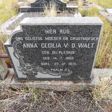 WALT Anna Cecilia, v.d. nee DU PLESSIS 1883-1975