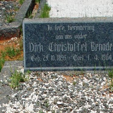 BENADE Dirk Christoffel 1895-1964