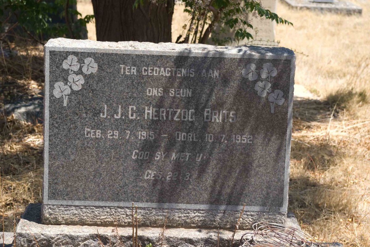 BRITS J.J.G.Hertzog 1952-1952