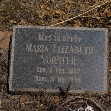 VORSTER Maria Elizabeth 1867-1946