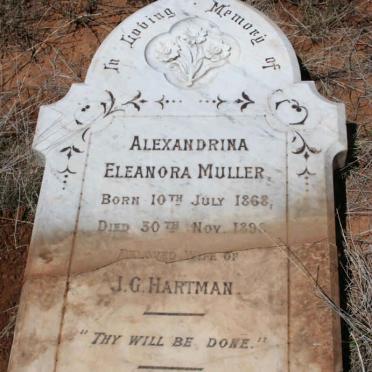 HARTMAN Alexandrina Eleanora nee MULLER 1868-1898