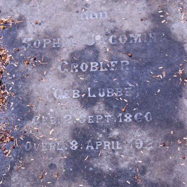 GROBLER Sophia Jacomina nee LUBBE 1860-1921