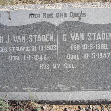 STADEN C., van 1898-1947 &amp; H.J. STRUWIG 1903-1946